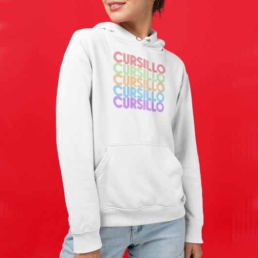 Cursillo Colorful Stacked Rainbow DeColores パーカ