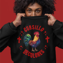 Cursillo Decolores Colorful Rooster with Crosses スウェットシャツ