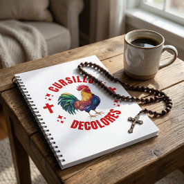 Cursillo Decolores Colorful Rooster with Crosses ノートブック