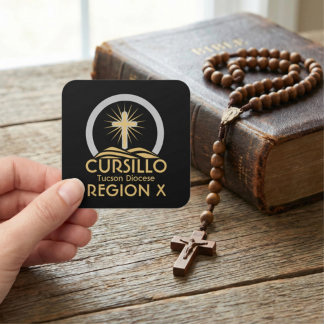 Cursillo Radiant Cross on Hill 教区 & 地区 スクエアシール