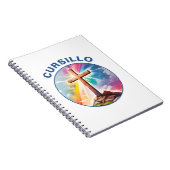 Cursillo Wood Cross With Rainbow and Clouds ノートブック (右側)