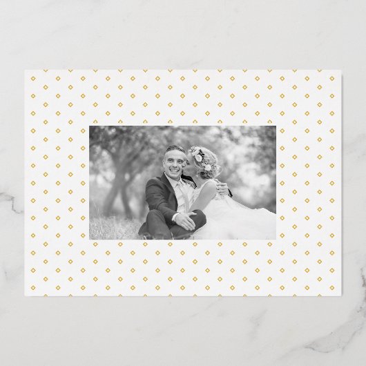 Cursiveスクリプトありがとう8枚のフォトコラージュ金ゴールド 箔シーズンカード (裏面)