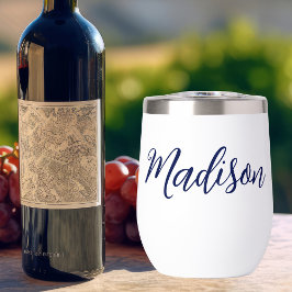 Cursiveスクリプトパーソナライズされたのネイビーブルー名