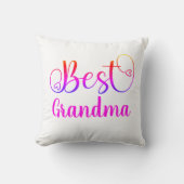 Cursiveスクリプ最高のトおばあちゃんのテキスト クッション (正面)