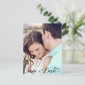 Cursiveハート日付はがきを保存 案内ポストカード (スタンド正面)