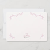 Cursiveフレーム写真の誕生のお知らせ 招待状 (裏面)