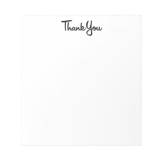 CURSIVE 書'THANK YOU EXPRESSION ノートパッド (正面)