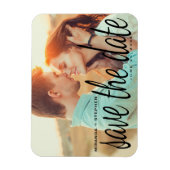 Cursive Chic Save the Date 結婚's Photo Magnet マグネット (縦)