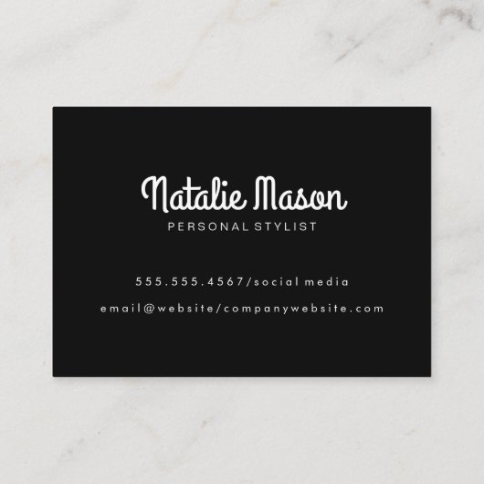 Curssive Hello Woodパネル 名刺 (裏面)