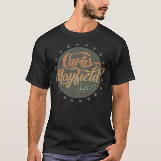 Curtis Mayfield Live at the Bitter End 1971 Logo C Tシャツ (正面)
