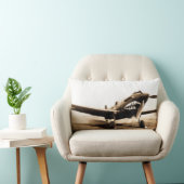 Curtiss P40 Warhawkフライング・タイガースの鮫の顔の飛行機 ランバークッション (椅子)