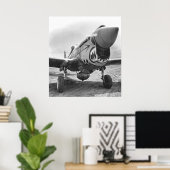 CURTISS P-40 WARHAWK TIGERS 飛んでいる - 1942 ポスター (ホームオフィス)