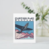 Curtiss P-40 Warhawk | WW2 Plane ポストカード (スタンド正面)
