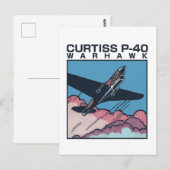 Curtiss P-40 Warhawk | WW2 Plane ポストカード (正面/裏面)