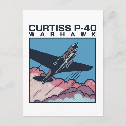 Curtiss P-40 Warhawk | WW2 Plane ポストカード (正面)