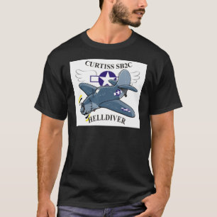 curtiss sb2cのhelldiver tシャツ