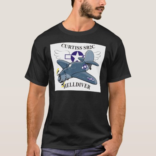 curtiss sb2cのhelldiver tシャツ (正面)