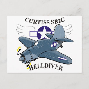 curtiss sb2cヘルディバー ポストカード