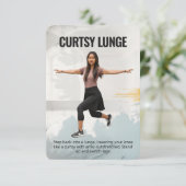 Curtsy Lunge Fitness Card with Blue Backing セーブザデート (スタンド正面)