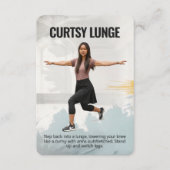 Curtsy Lunge Fitness Card with Blue Backing セーブザデート (正面)