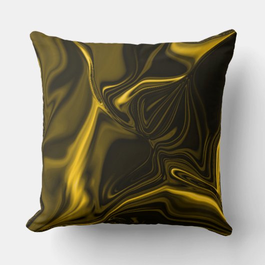 Curvas amareas ou dourados em imagem marrom. クッション (正面)