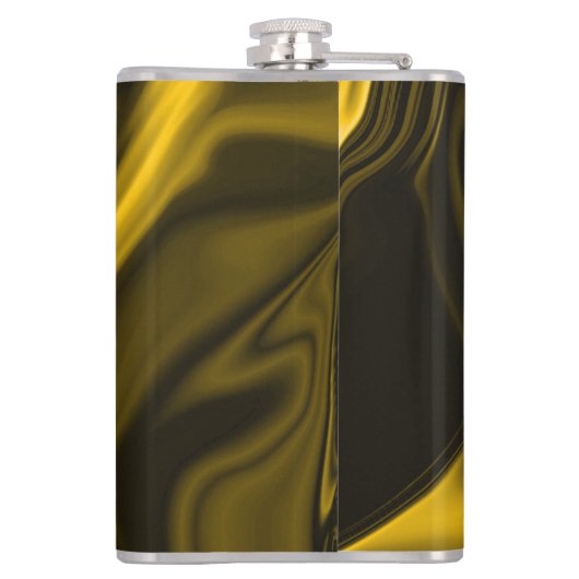 Curvas amareas ou dourados em imagem marrom. フラスク (裏面)