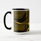 Curvas amareas ou dourados em imagem marrom. マグカップ (左)