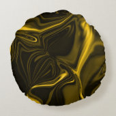 Curvas amareas ou dourados em imagem marrom. ラウンドクッション (裏面)