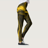 Curvas amareas ou dourados em imagem marrom. レギンス (右)