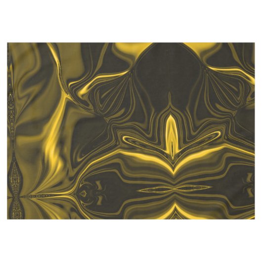 Curvas amarelas ou dourados em imagem marrom. テーブルクロス (正面(横))