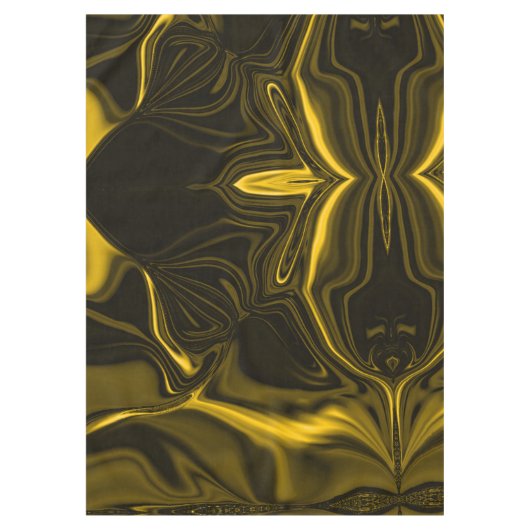 Curvas amarelas ou  dourados em imagem marrom. テーブルクロス (正面)