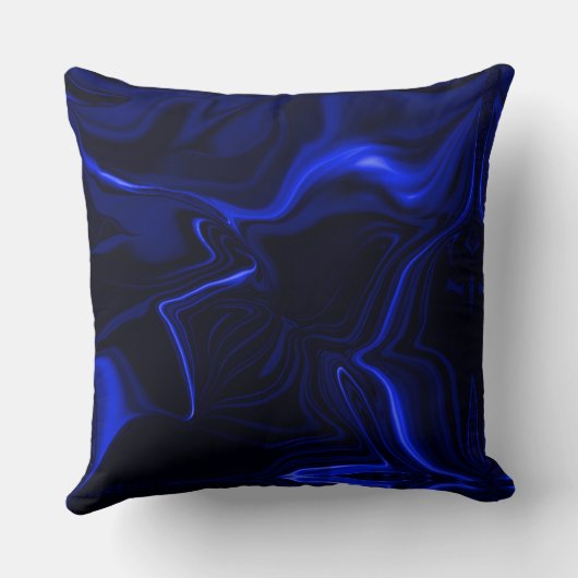 Curvas azuis em imagem azul escura. クッション (裏面)