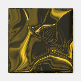 Curvas douradas ou amreladas em fundo marrom マグネット