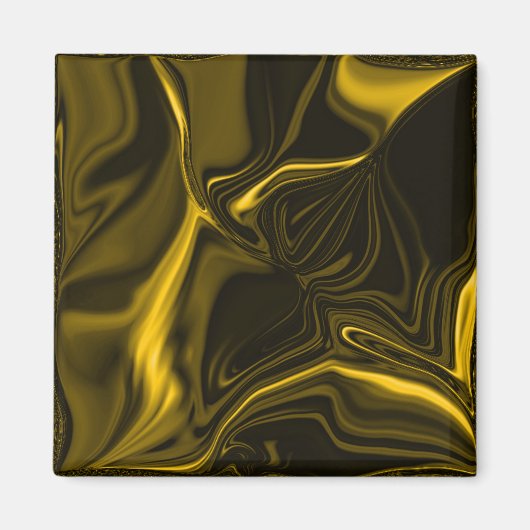 Curvas douradas ou amreladas em fundo marrom マグネット (正面)