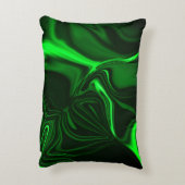 Curvas e dobras verde niquelado em fundo escuro. アクセントクッション (裏面(縦))