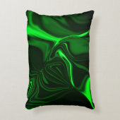 Curvas e dobras verde niquelado em fundo escuro. アクセントクッション (正面(垂直))