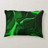 Curvas e dobras verde niquelado em fundo escuro. アクセントクッション (裏面)