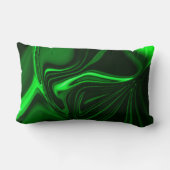 Curvas ou ondulasos es verde metallico, fundo escu ランバークッション (裏面)