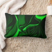 Curvas ou ondulasos es verde metallico, fundo escu ランバークッション (ブランケット)