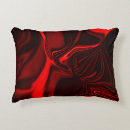 Curvas vermelhas claro e escuro em fundo escuro. アクセントクッション