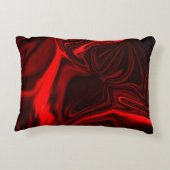 Curvas vermelhas claro e escuro em fundo escuro. アクセントクッション (裏面)