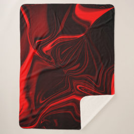 Curvas vermelhas claro e escuro em fundo escuro. シェルパブランケット