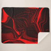 Curvas vermelhas claro e escuro em fundo escuro. シェルパブランケット (正面(横))