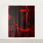 Curvas vermelhas claro e escuro em fundo escuro. タペストリー (正面)