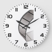 Curved Blank Film Strip ラージ壁時計 (正面)