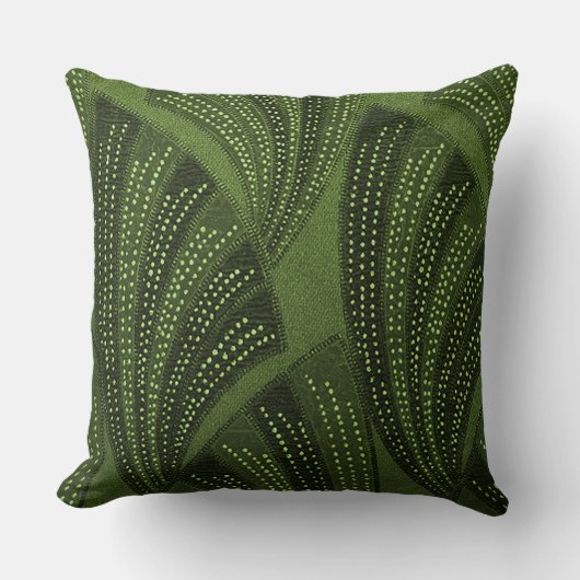 Curved Fan Rich Green Luxury クッション (正面)