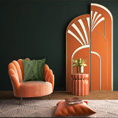 Curved Fan Rich Green Luxury クッション