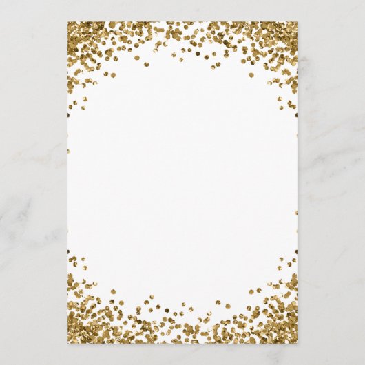 Curved Gold Glitter White メニュー (裏面)