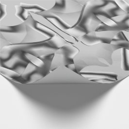 Curved grey shapes, and some dark tones ラッピングペーパー