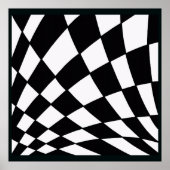 Curved Grid | Modern ポスター (正面)